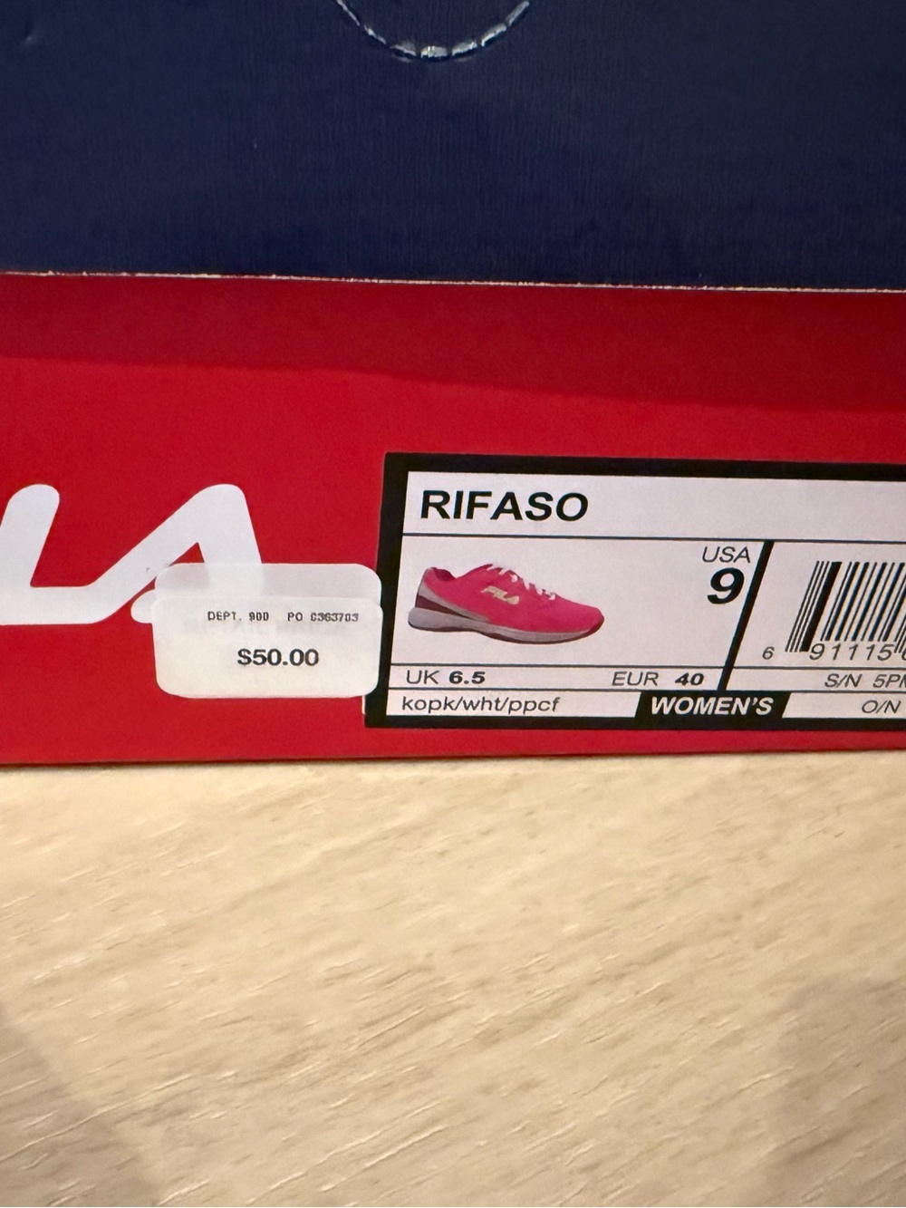 Fila Women's Hot Pink and White Athletic Pickleball Shoes - Picture 3 of 3